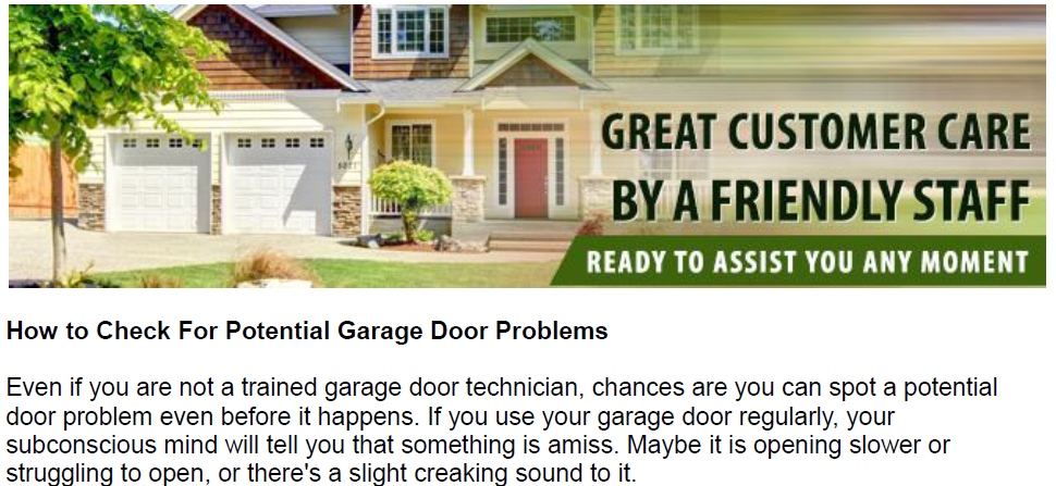 How to Check For Potential Garage Door Problems - Garage Door Repair Winnetka